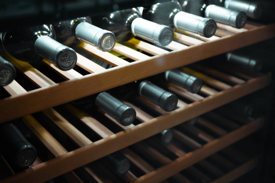 Storing bottles of wine in the fridge
