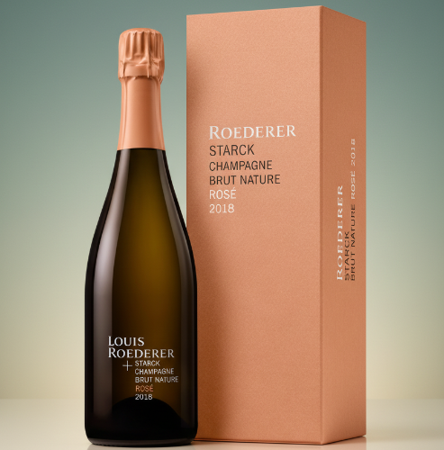2018 Louis Roederer et Philippe Starck Brut Nature Deluxe Rose
