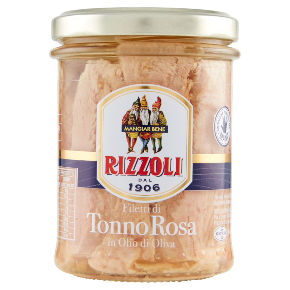 Rizzoli Pink Tuna Fillets in Olive Oil 200g